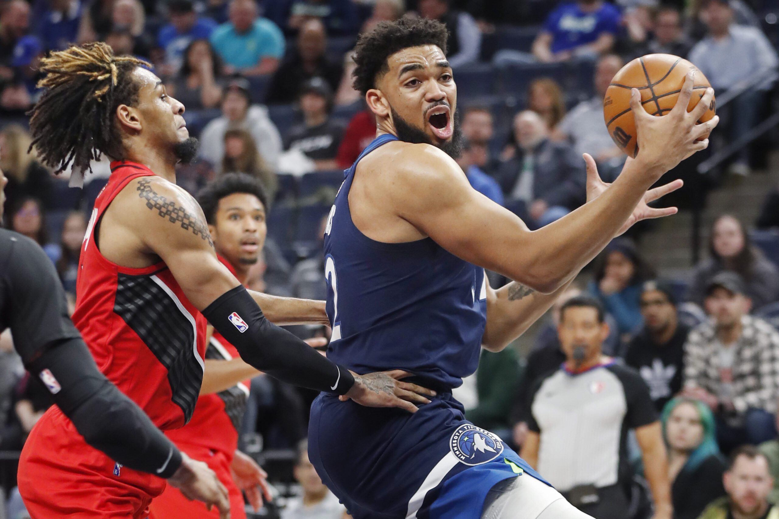Towns Wolves Rout Blazers Extend Win Streak To Kstp