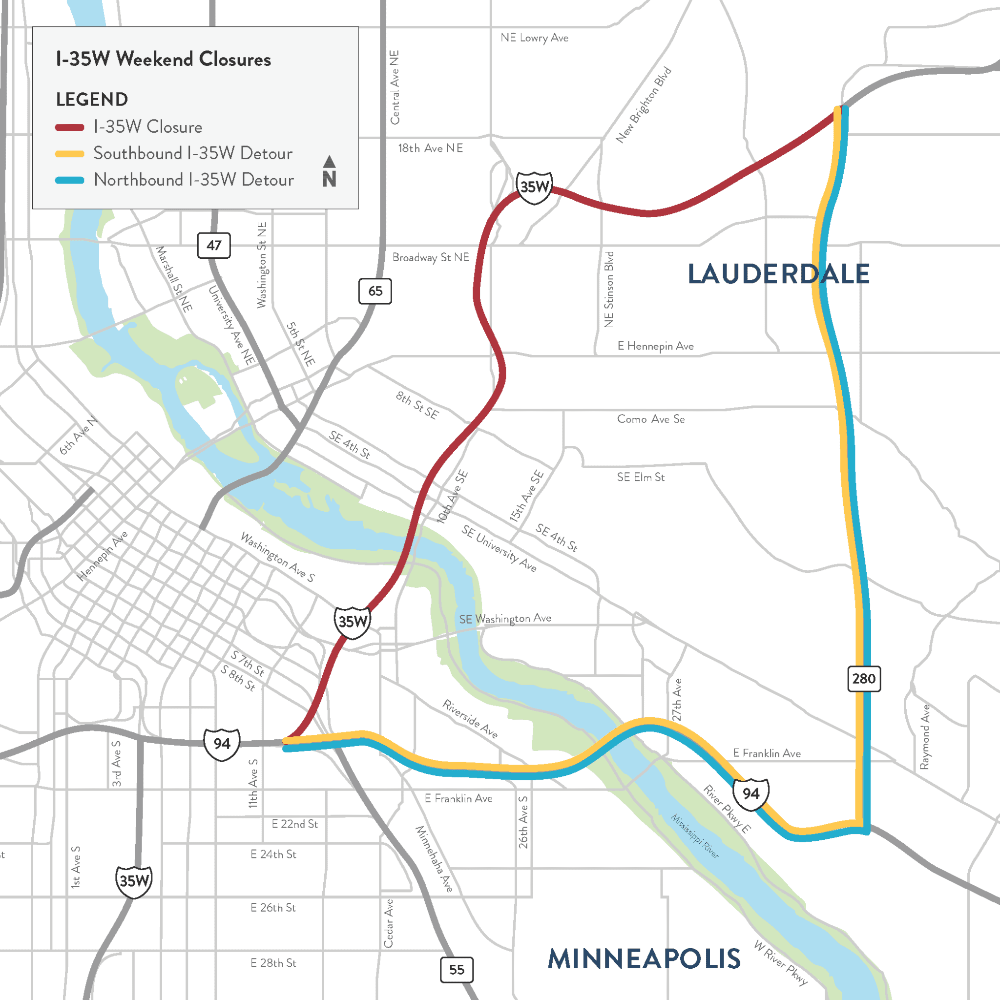 I-35W in downtown Minneapolis to close June 3-6 - KSTP.com 5 Eyewitness ...