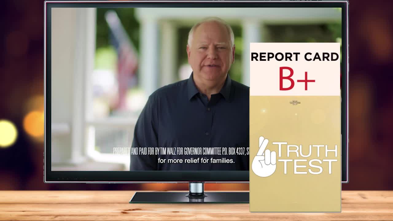 TRUTH TEST: Walz TV ad earns B+ on economy, pandemic -  5  Eyewitness News