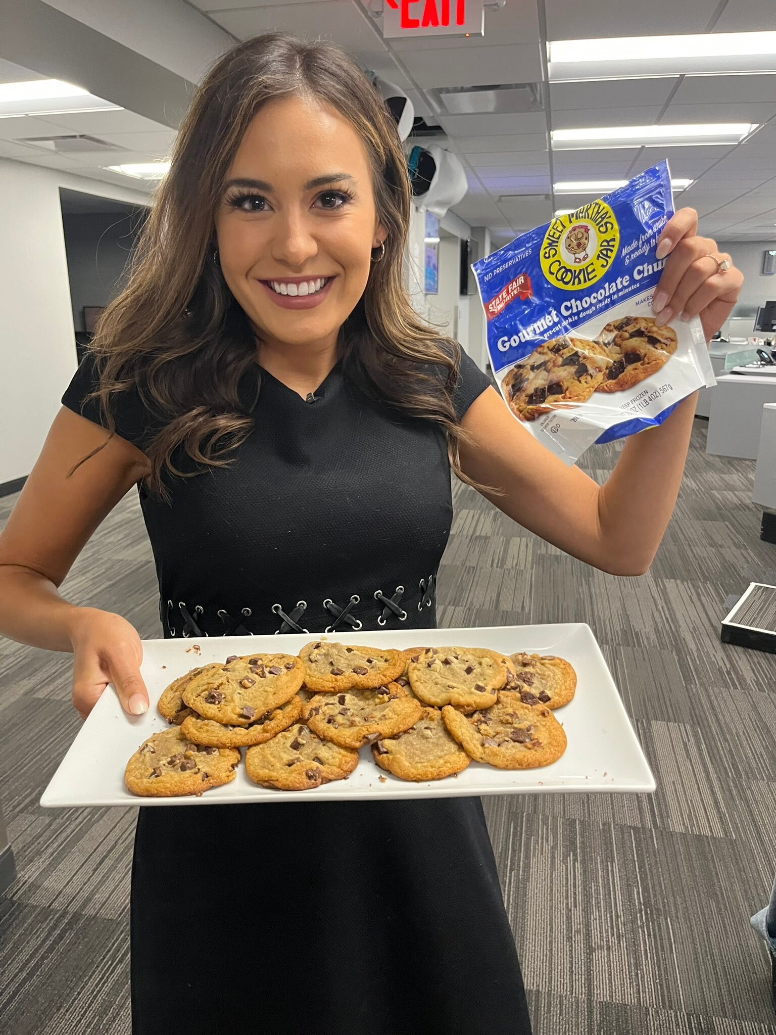 Hanna Conway with Sweet Martha's cookies