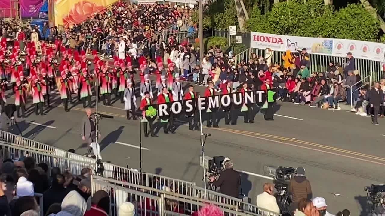 Rosemount High School band performs during Monday's Rose Parade KSTP