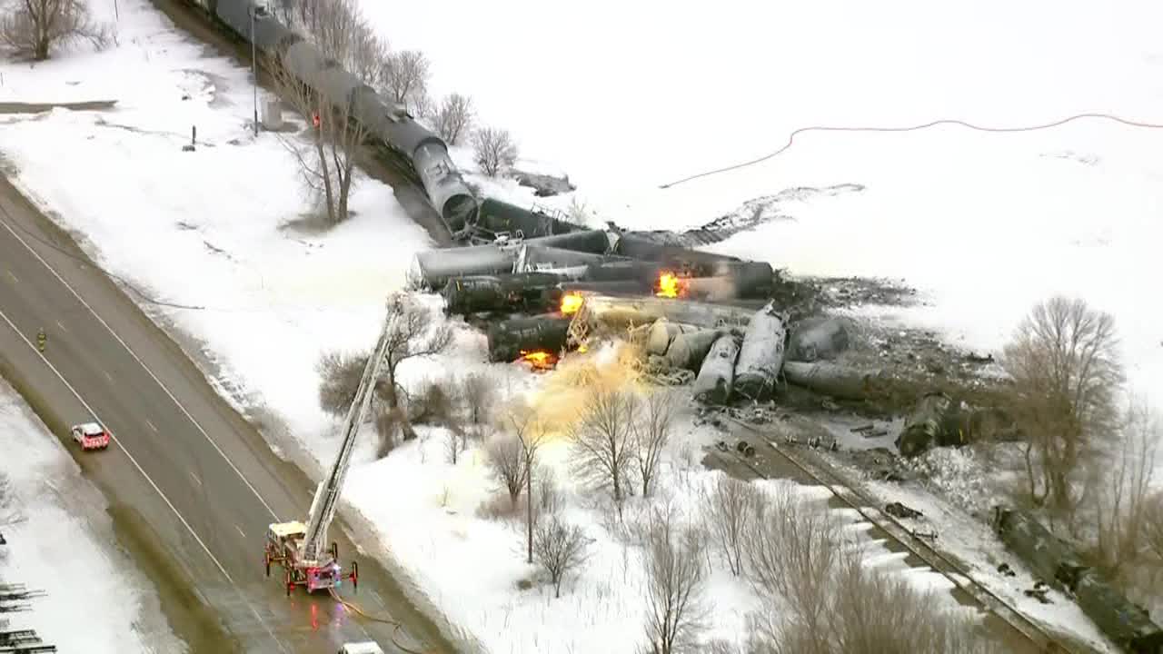 Evacuation order lifted, residents allowed to return home after train derailment in Raymond - KSTP