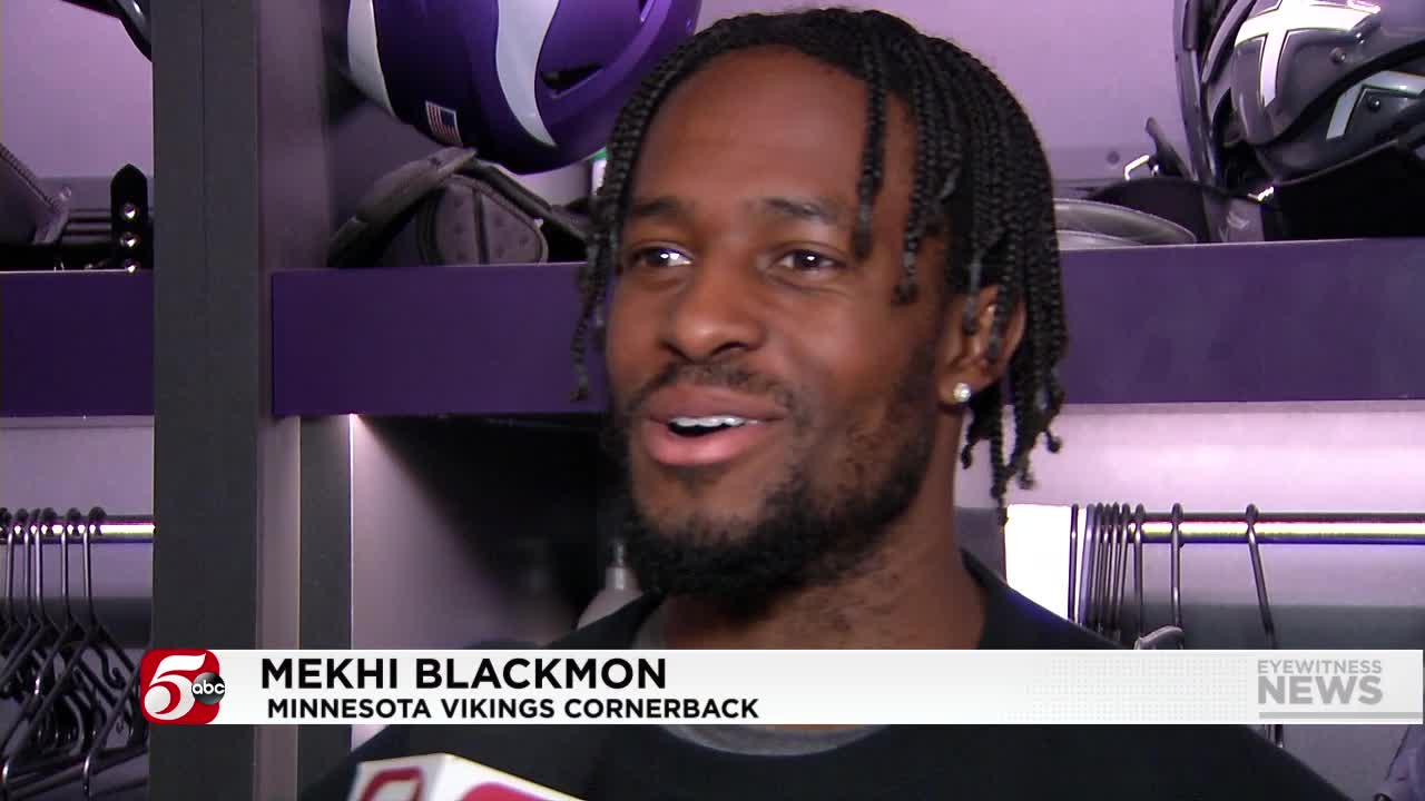 Vikings interviews previewing game vs. Tampa with S Metellus, CB Blackmon,  LB Davenport, and OL Ingram -  5 Eyewitness News