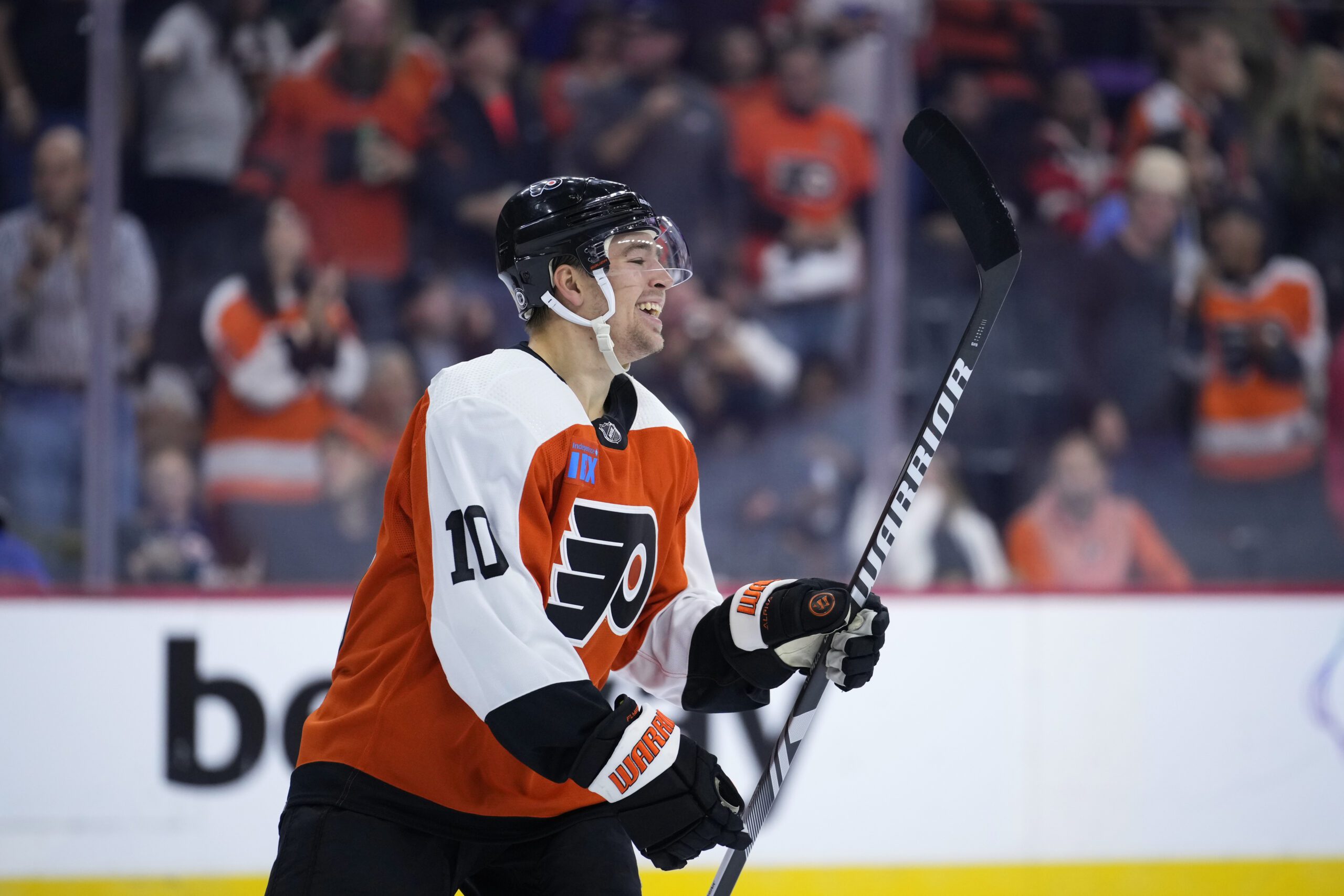 Philadelphia Flyers' Owen Tippett plays during an NHL hockey game