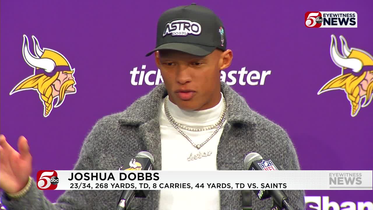 Vikings top Saints 27-19 for 5th straight win on Dobbs' dazzling