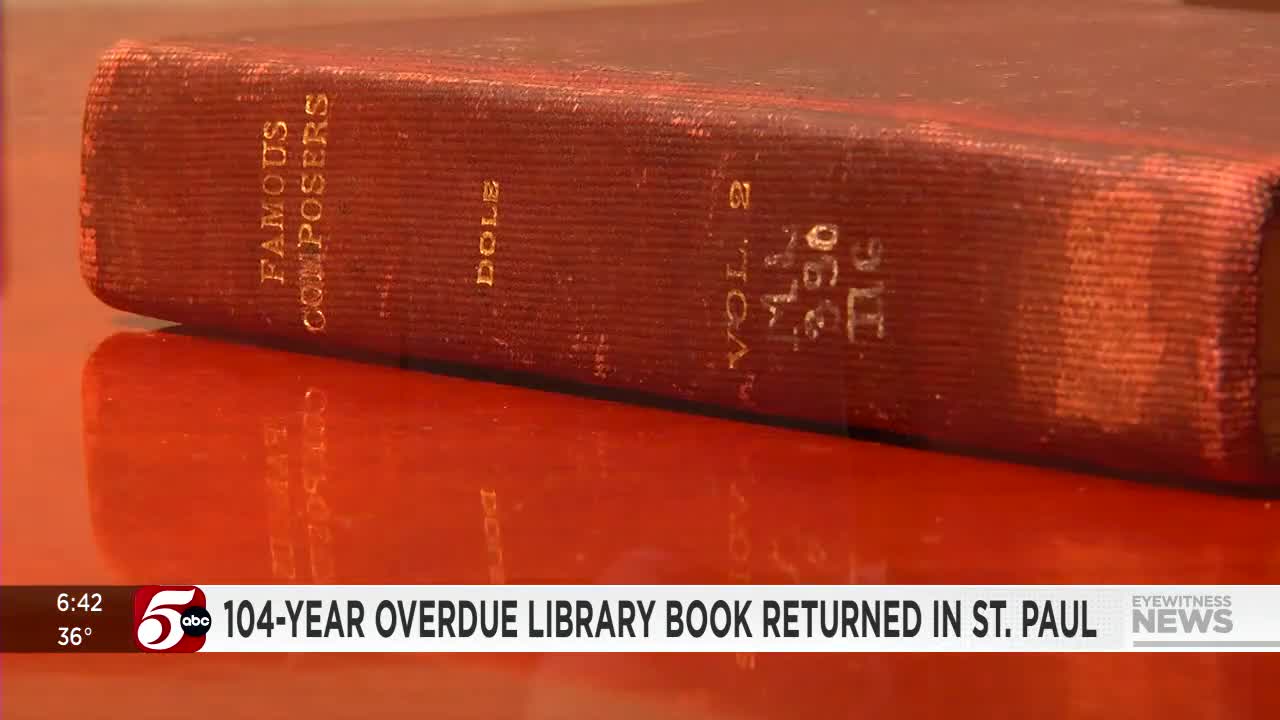 Library book, overdue by 100 years, returned in Minnesota