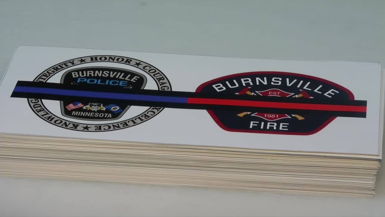 Local South Metro Business Creates Stickers to Support Burnsville Police and Fire Departments