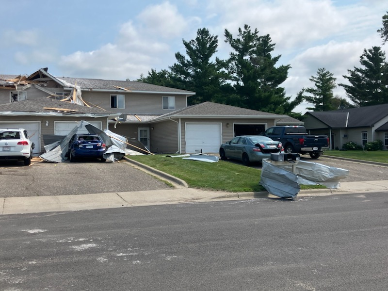 Homes damaged in Melrose