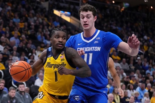 No. 8 Marquette beats Creighton 79-71 to stay unbeaten in Big East play ...